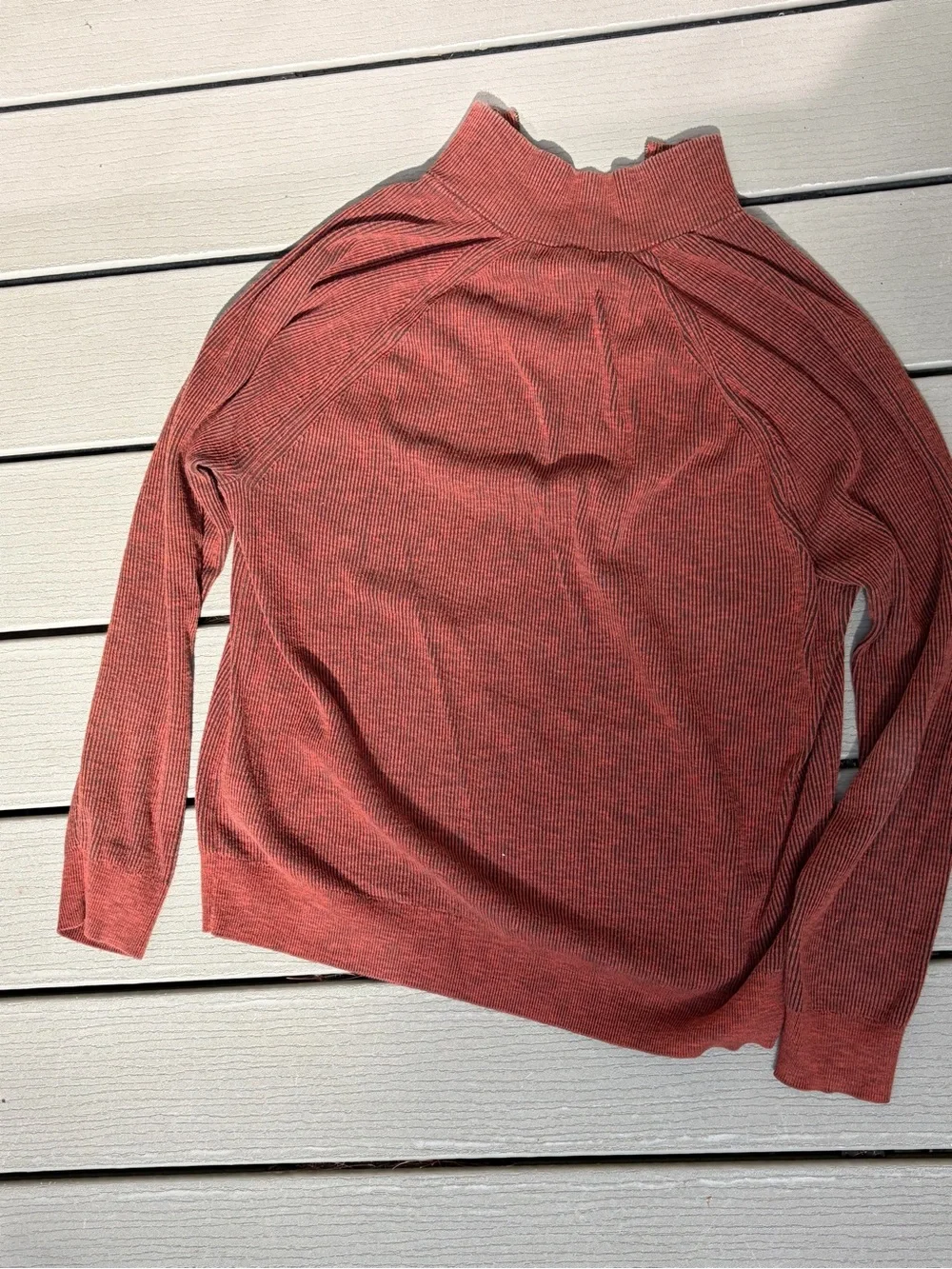 Banana Republic Men’s Half-Zip Sweater in Burnt Orange